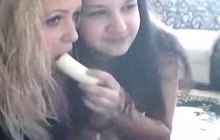 Lesbians having fun on webcam